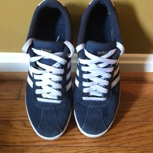 Barley worn adidas sneakers